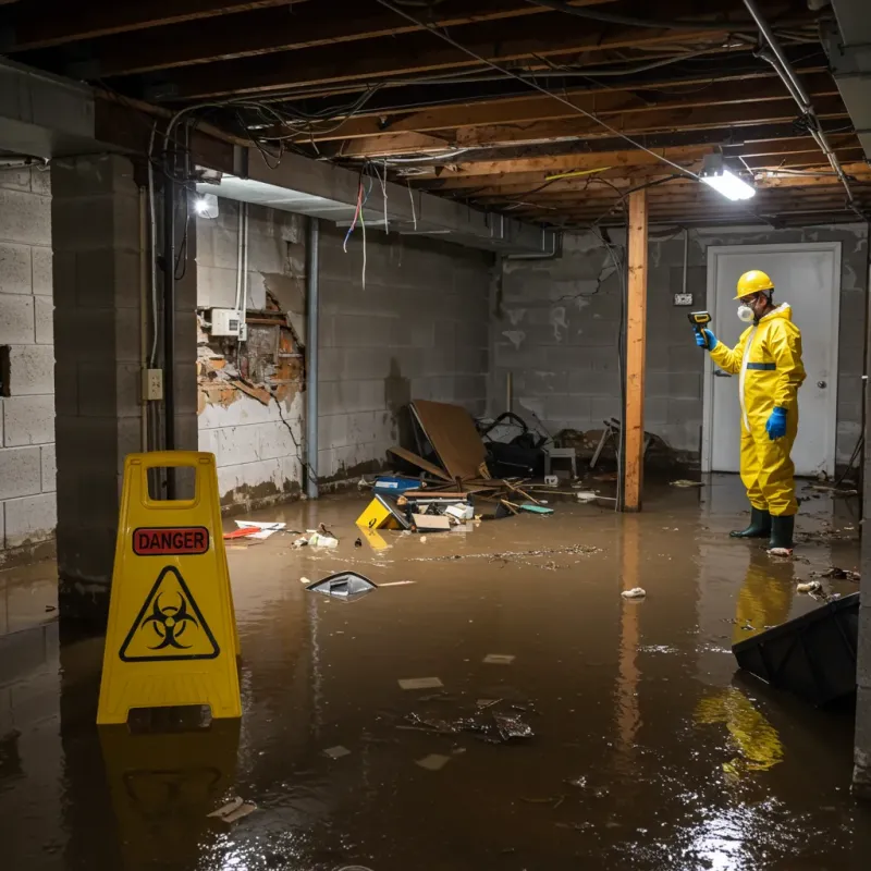Flooded Basement Electrical Hazard in Miles City, MT Property
